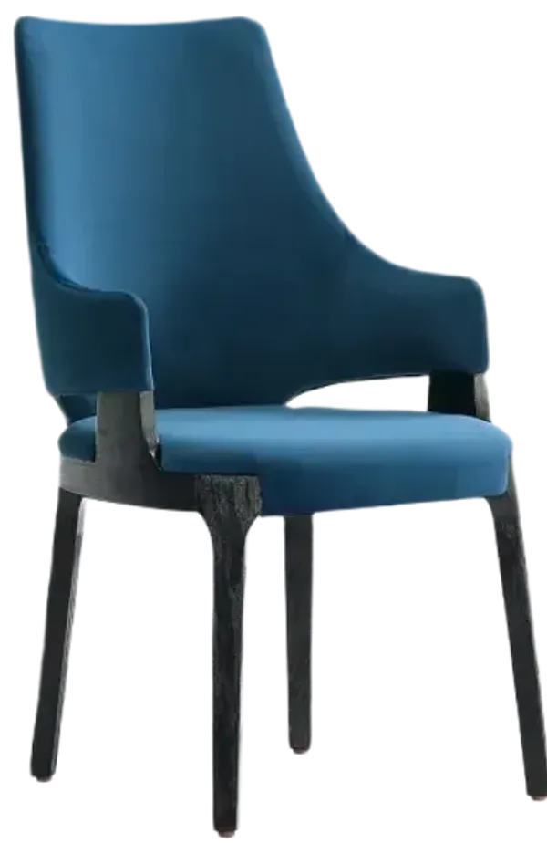 Kara Blue Dining Arm Chairs (Set of 2)