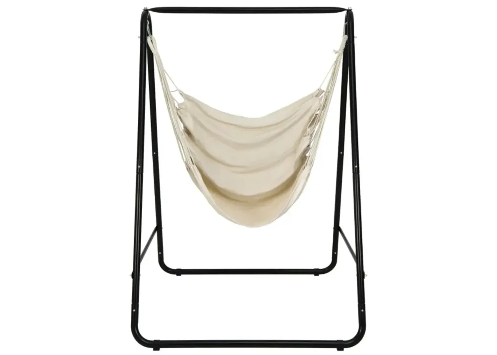 Hivvago Hanging Padded Hammock Chair with Stand and Heavy Duty Steel