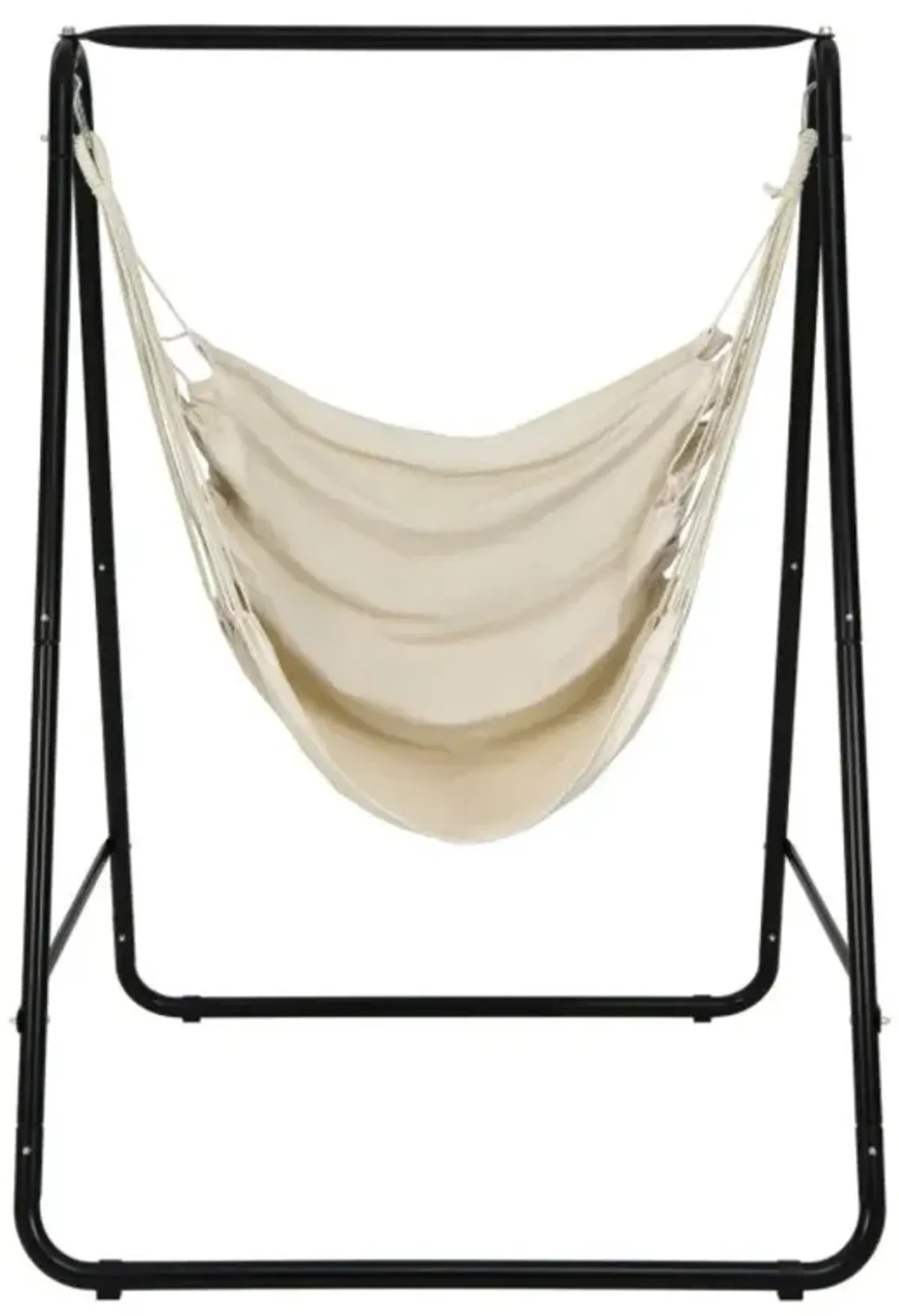 Hivvago Hanging Padded Hammock Chair with Stand and Heavy Duty Steel