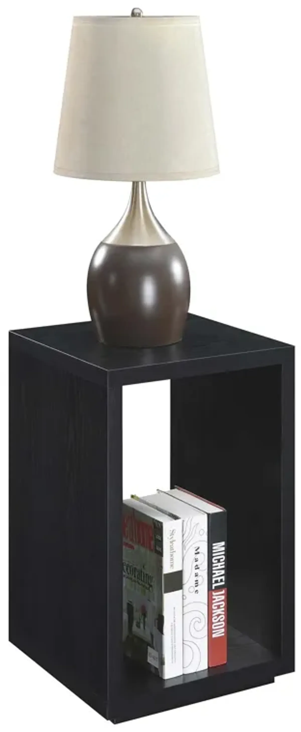 Convenience Concepts Northfield Admiral End Table with Shelf, Black