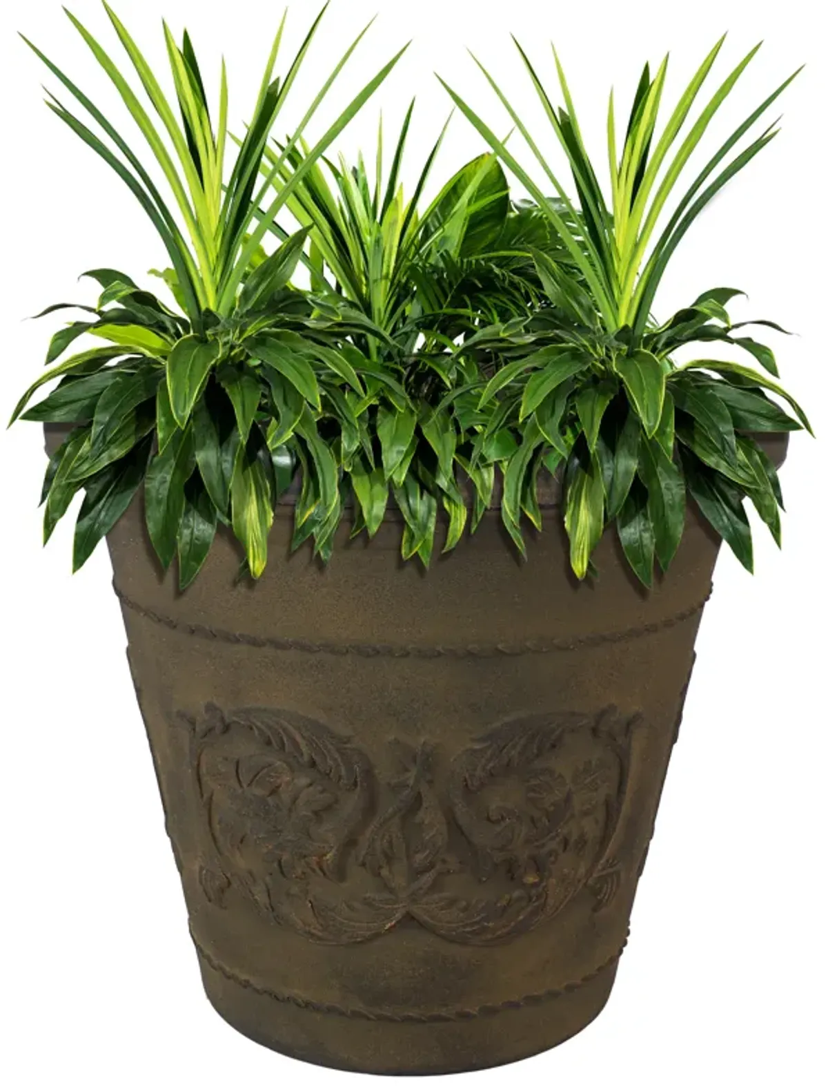 Sunnydaze Arabella Polyresin Planter with UV-Resistant Finish