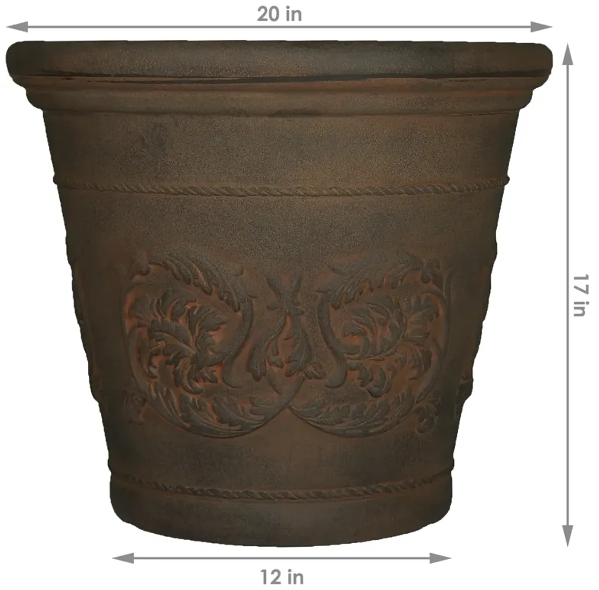 Sunnydaze Arabella Polyresin Planter with UV-Resistant Finish