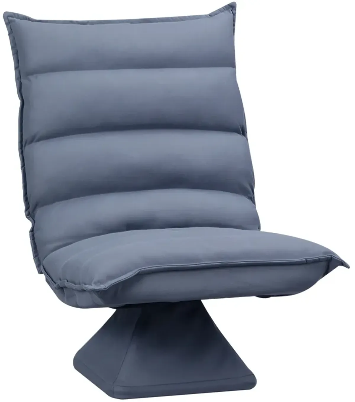 Grey Gaming Comfort: Adjustable Swivel Floor Chair with Back Support