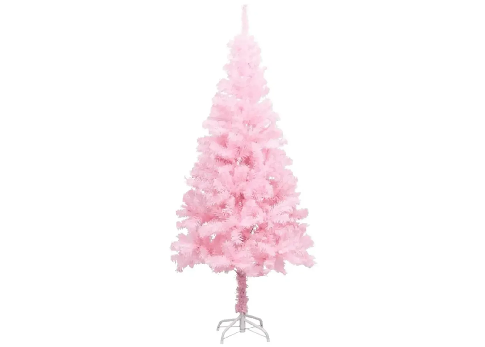 vidaXL Artificial Christmas Tree with LEDs&Ball Set Pink 47.2" PVC (329177+330097)