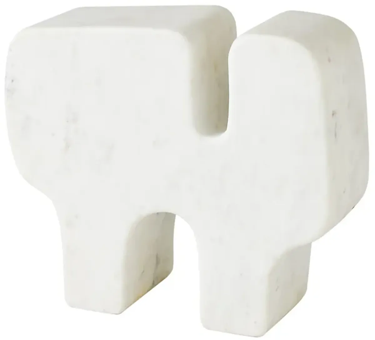 Abstract Marble Sculpture- White