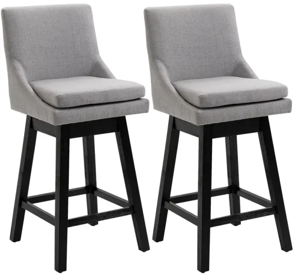 Light Gray Bar Seats: 28.5" Counter Height Stools Set of 2