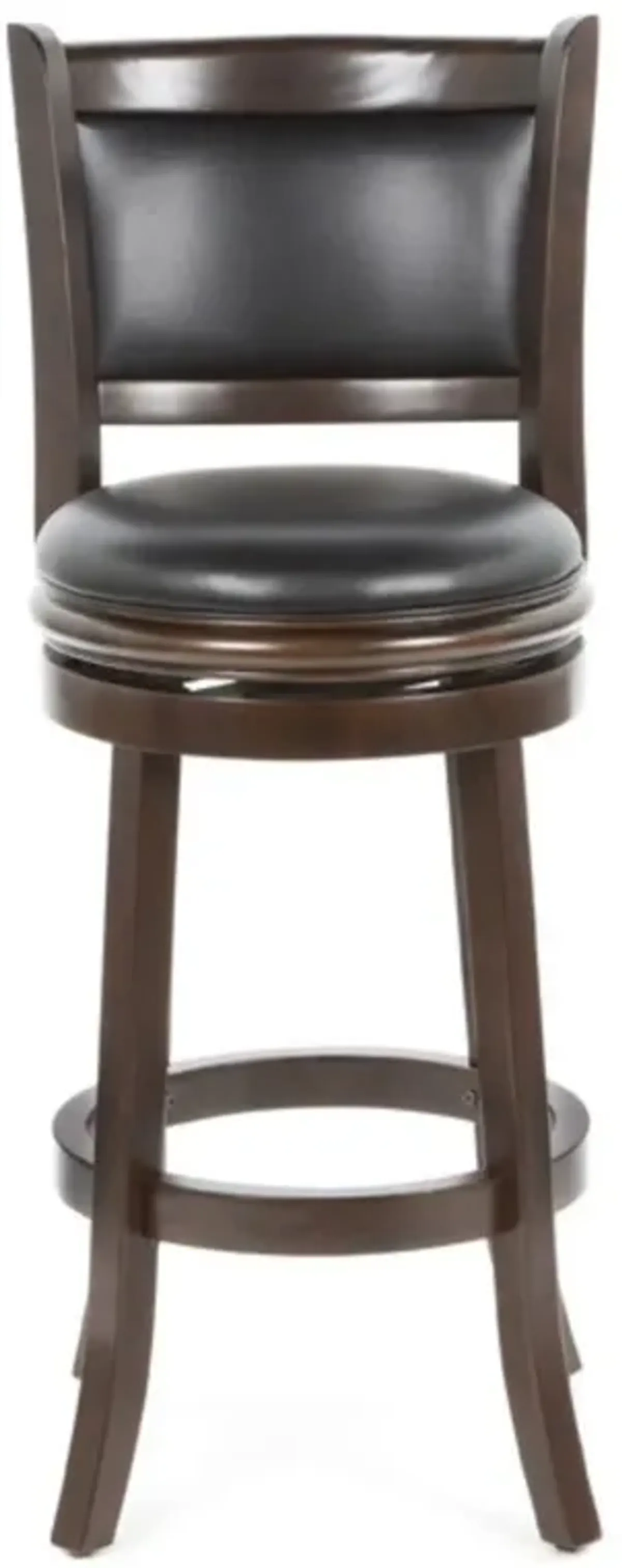 Hivvago Cappuccino 29-inch Swivel Barstool with Faux Leather Cushion Seat