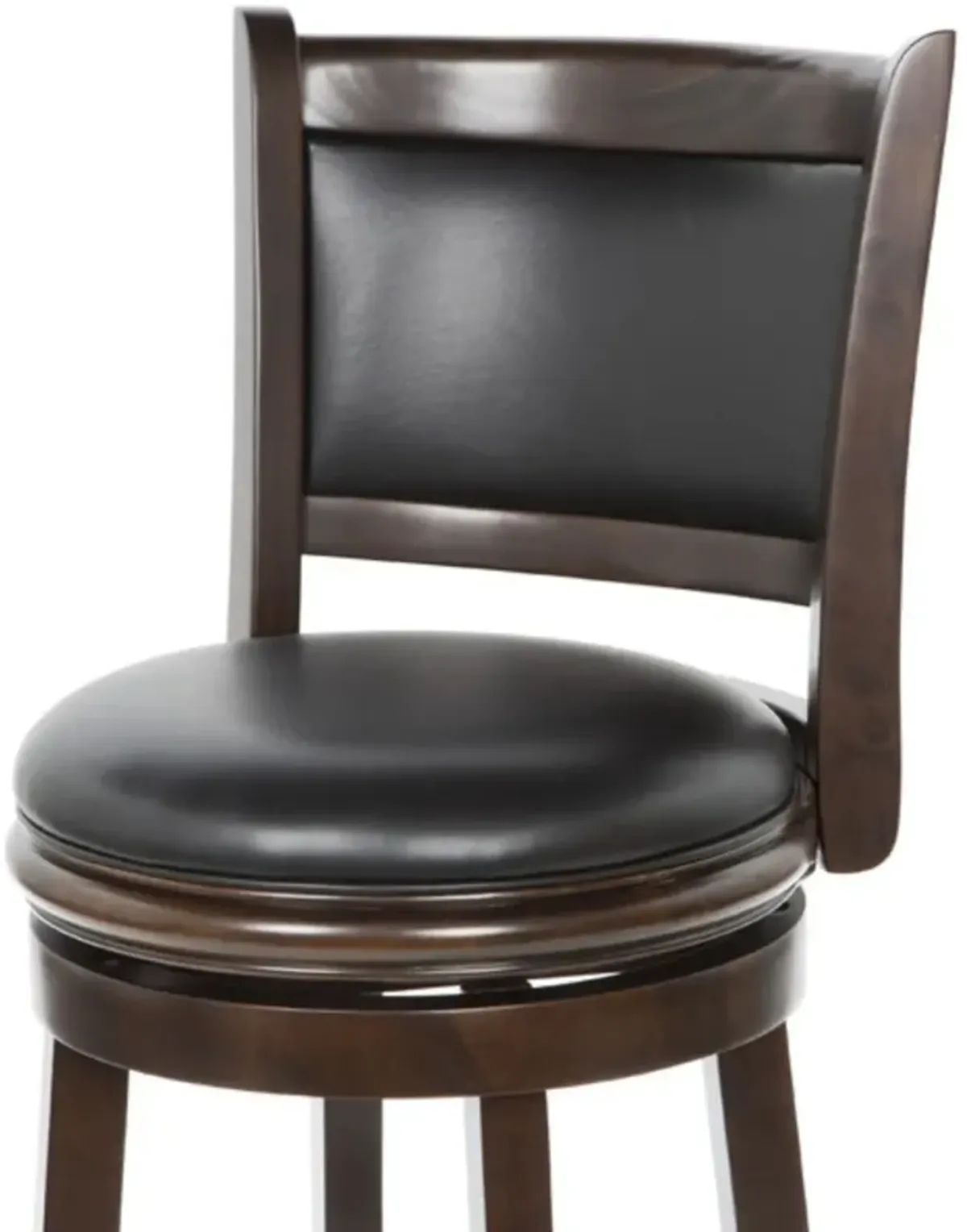 Hivvago Cappuccino 29-inch Swivel Barstool with Faux Leather Cushion Seat