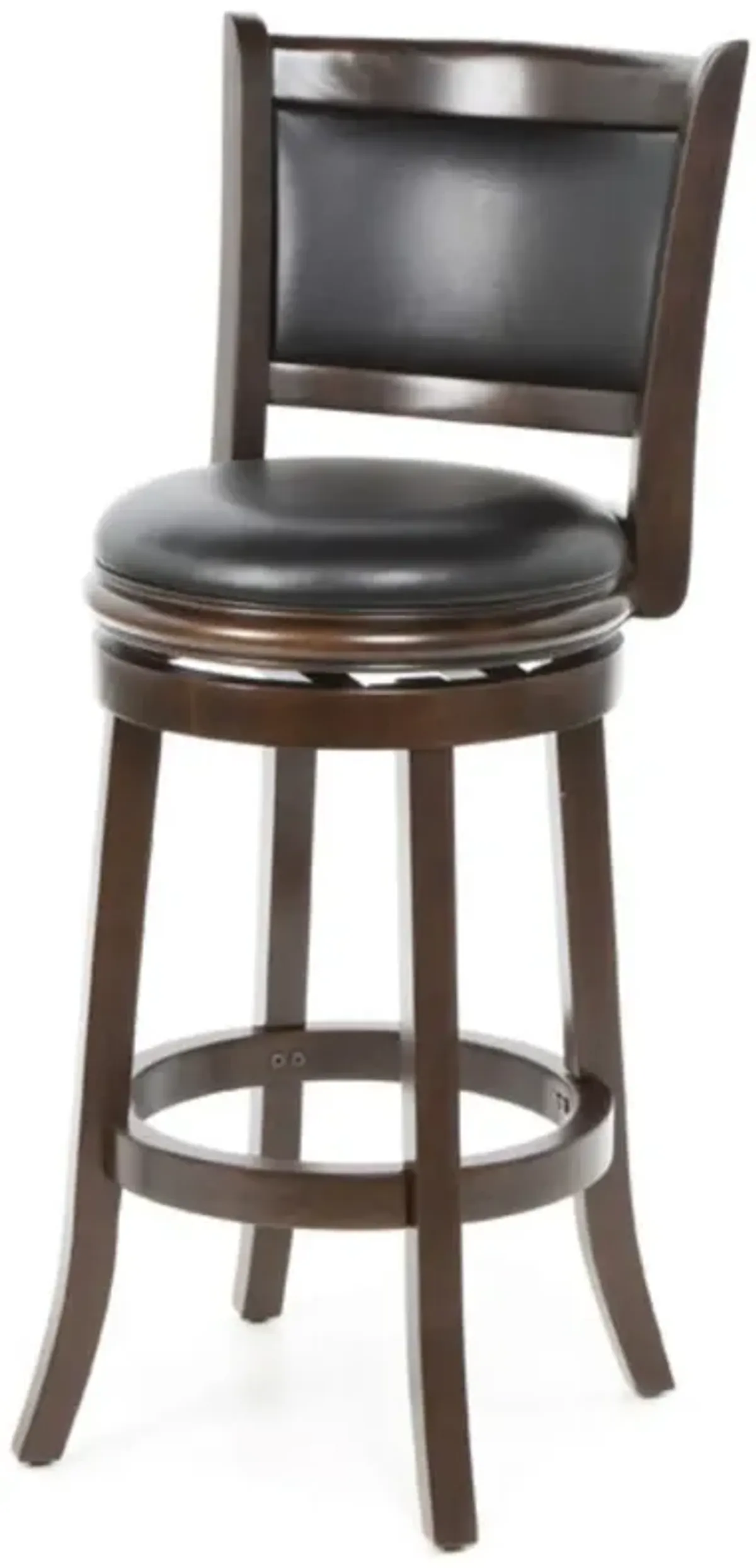 Hivvago Cappuccino 29-inch Swivel Barstool with Faux Leather Cushion Seat