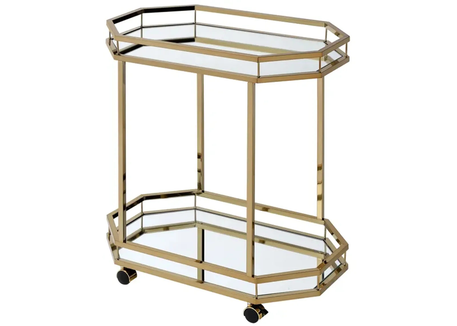 ACME Lacole Serving Cart, Champagne & Mirror