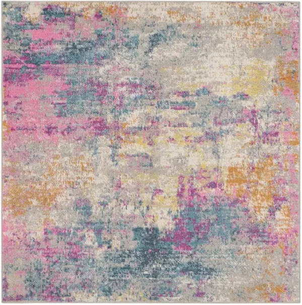 Passion PSN36 Ivory/Multicolor 4' x Square Rug