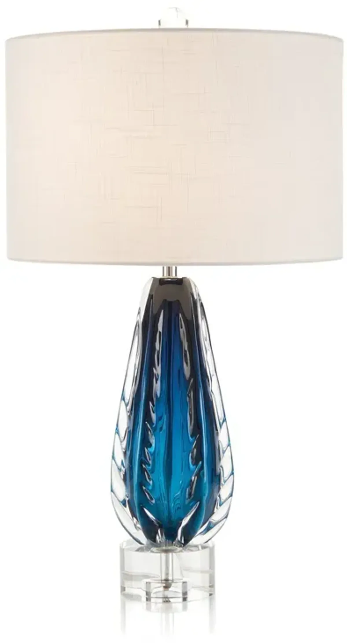 Amalfi Blue And Clear Glass Table