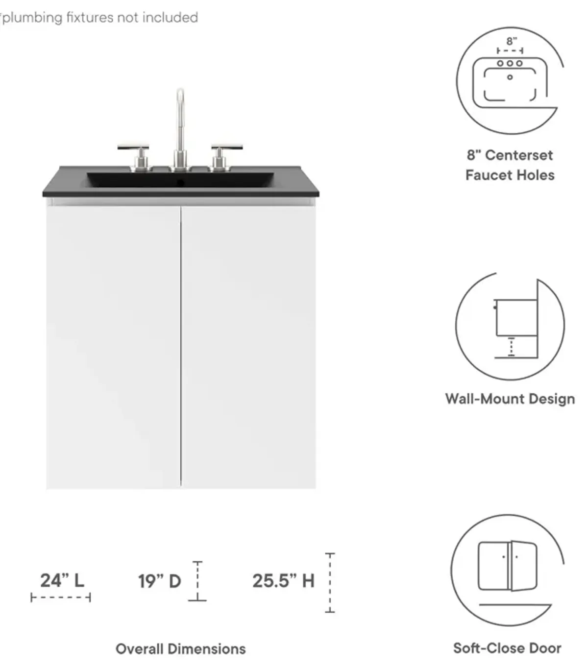 Bryn 24" Wall-Mount Bathroom Vanity