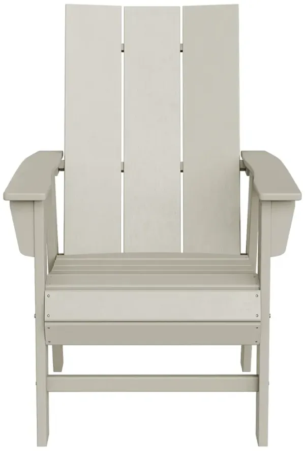 WestinTrends Outdoor Patio HDPE Plastic Modern Adirondack Dining Chair