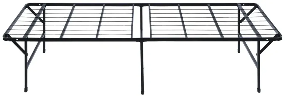 Adel Extra Long Twin Size Low Profile Bed, Foldable Metal Frame