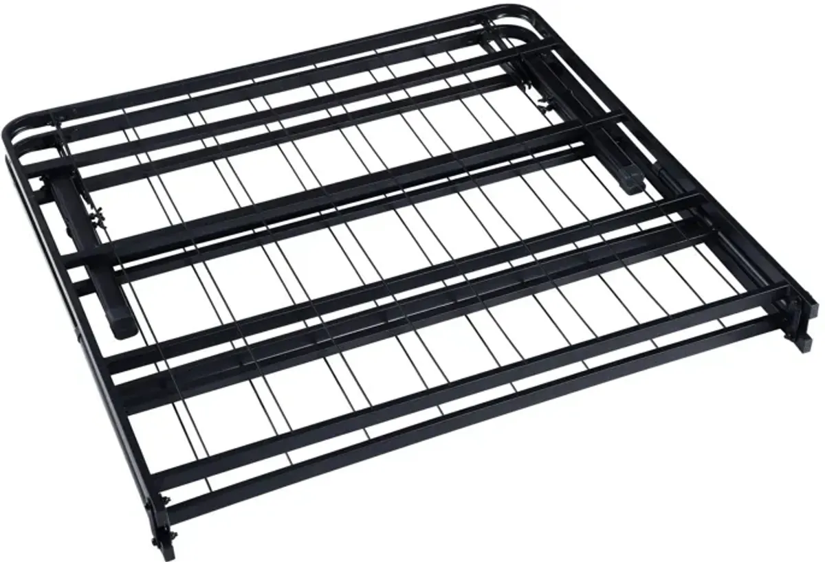 Adel Extra Long Twin Size Low Profile Bed, Foldable Metal Frame