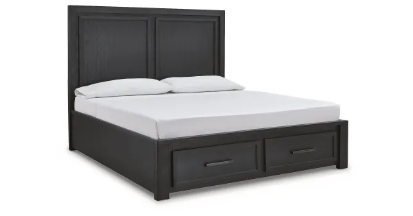 Foyland King Panel Storage Bed