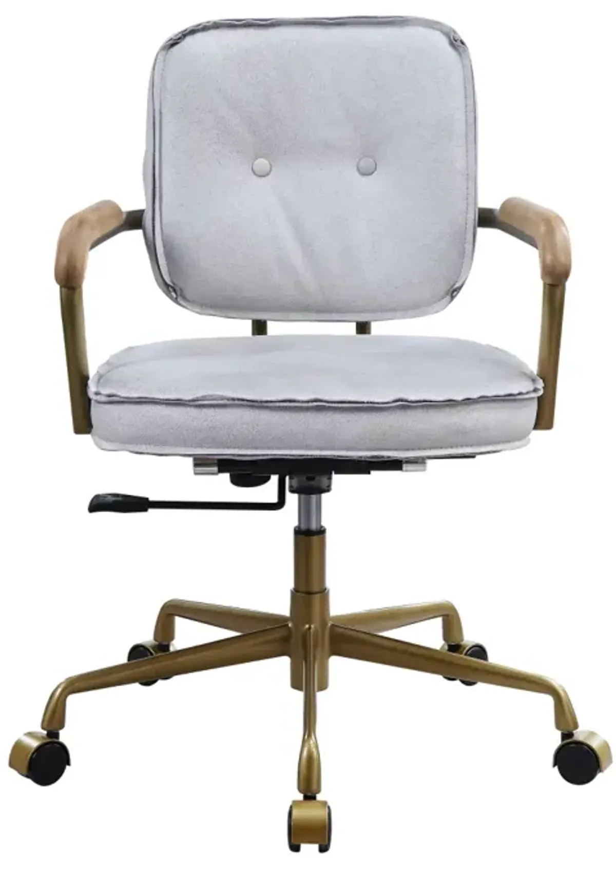 Seicross Office Chair In Vintage White Top Grain Leather