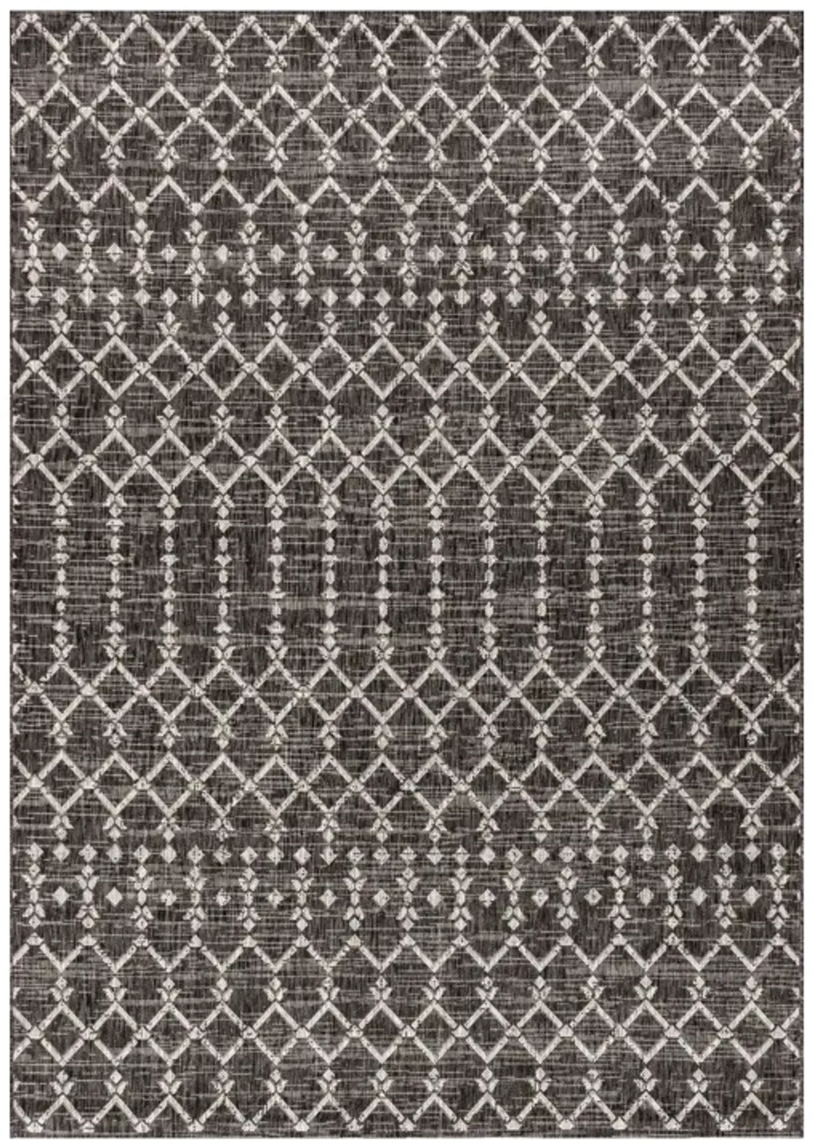 Ourika Moroccan Geometric Textured Weave Light Indoor/Outdoor Area Rug