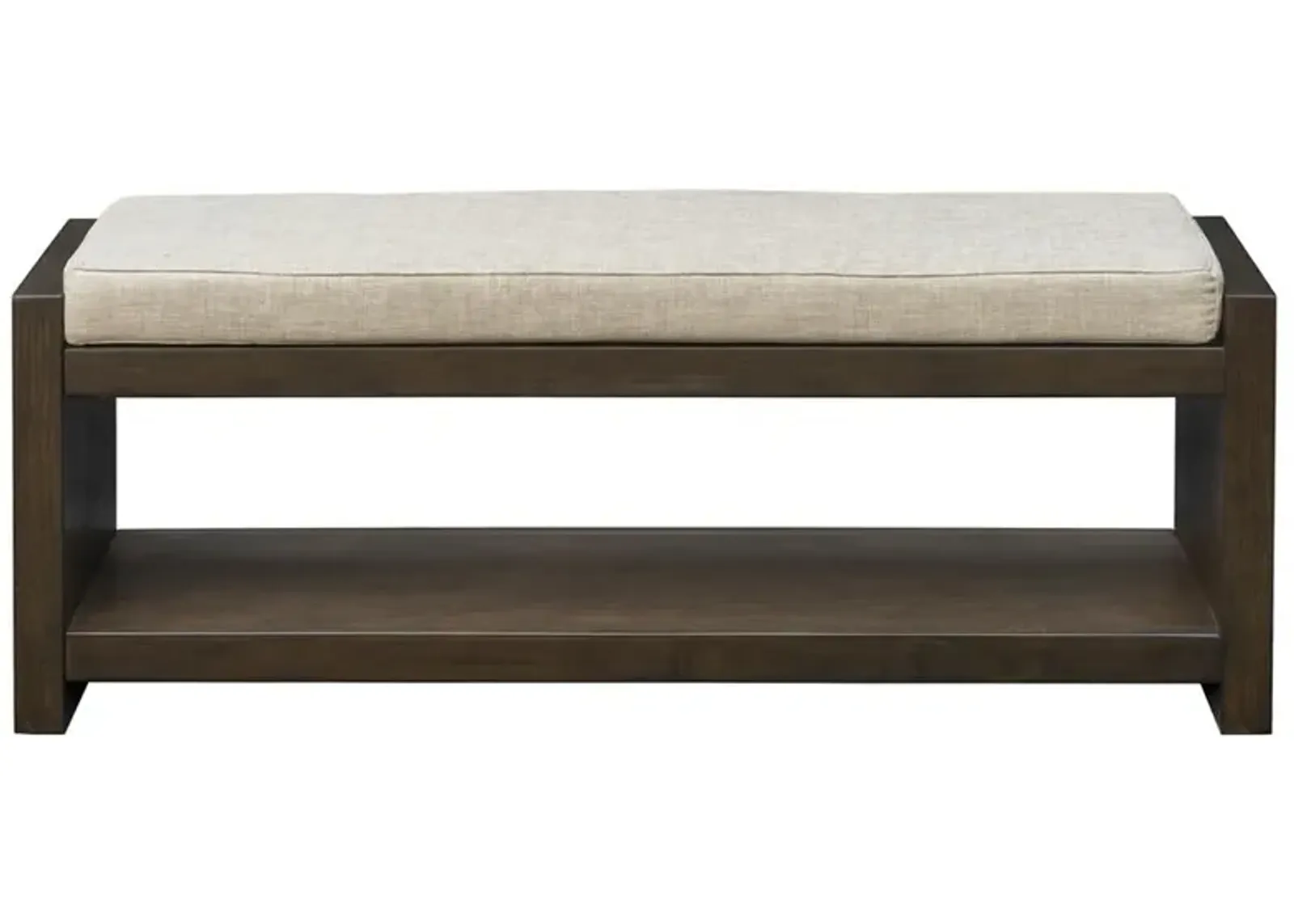 Belen Kox Accent Bench with Lower Shelf, Brown, Belen Kox