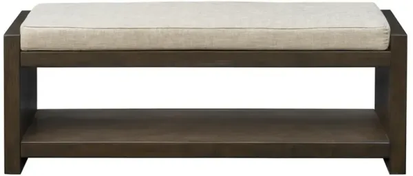 Belen Kox Accent Bench with Lower Shelf, Brown, Belen Kox
