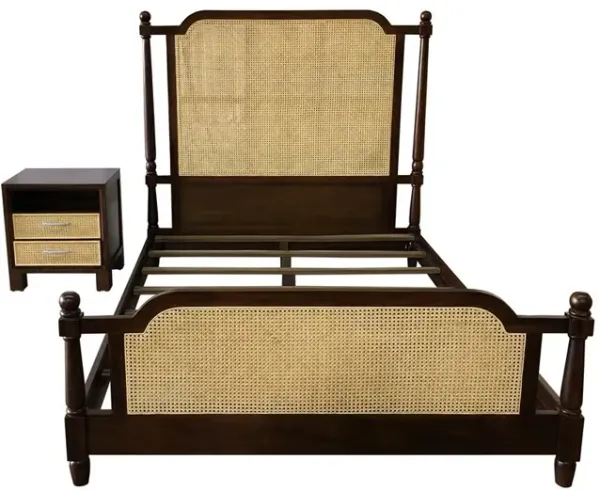 Lavish Grande Elegant Cane (Queen) Bedroom Set