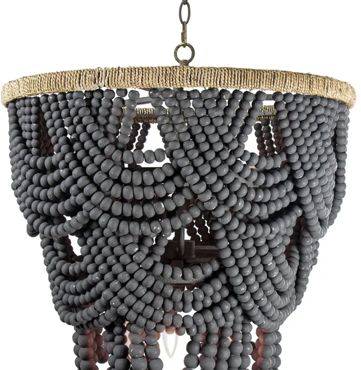 Lorelei Wood Bead Chandelier