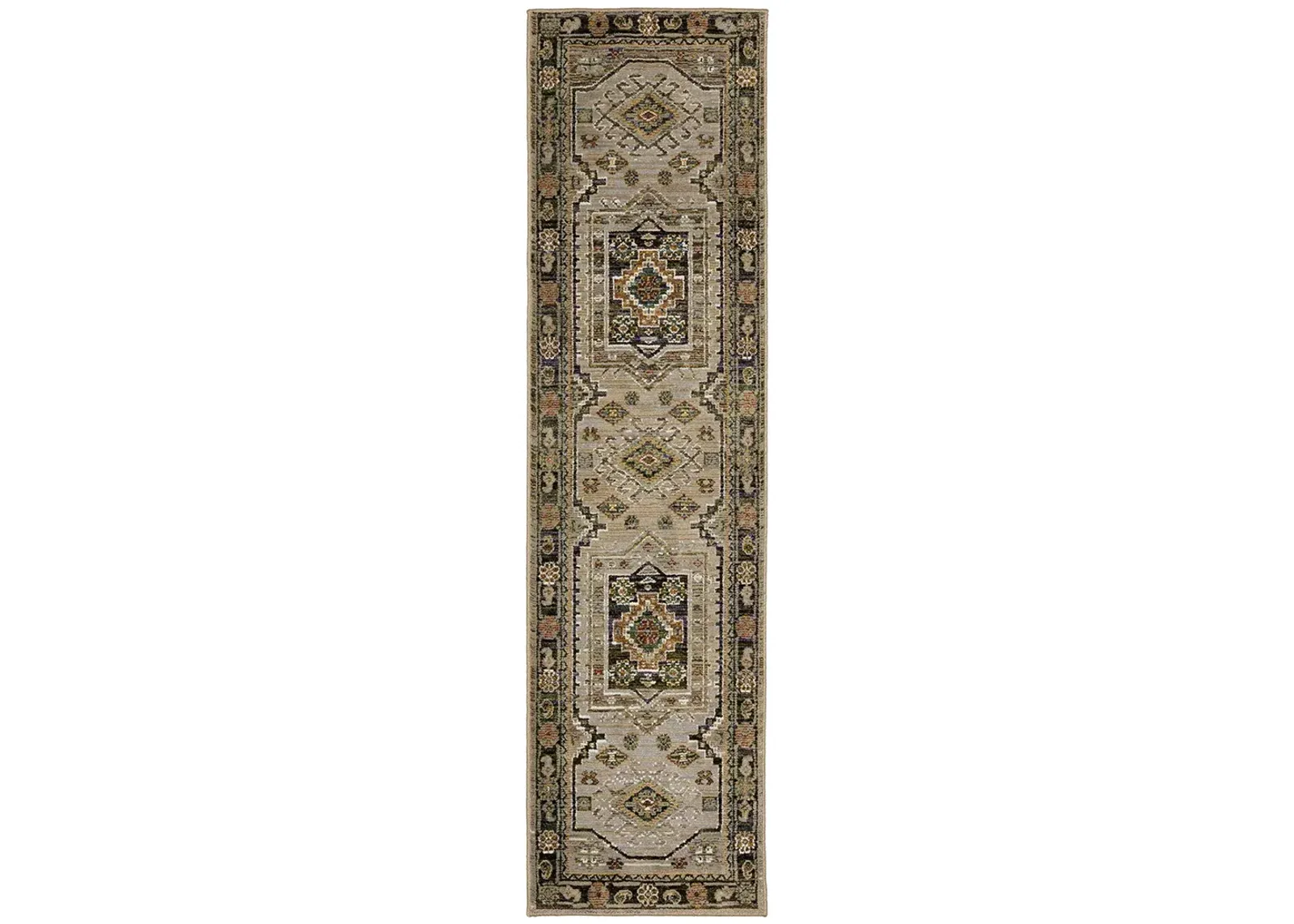 Andorra 2'6" x 12' Green Rug