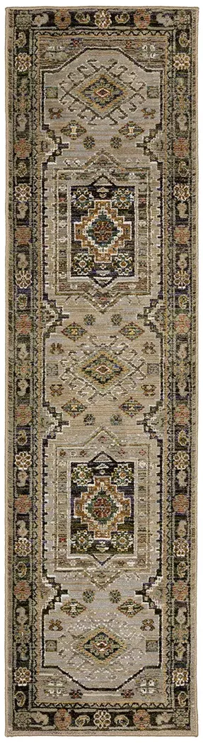 Andorra 2'6" x 12' Green Rug