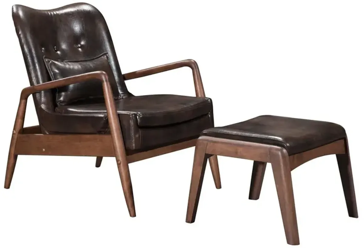 Belen Kox Lounge Chair & Ottoman Set, Brown, Belen Kox