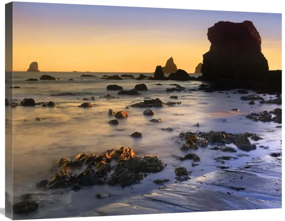 Lone Beach at sunset, Oregon-Canvas Art-32x24