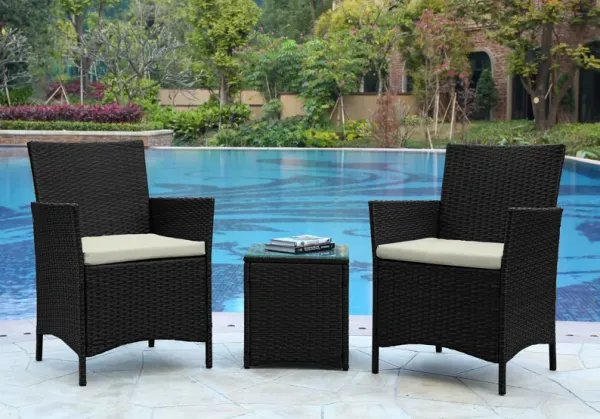 Imperia Cream 3-Piece Patio Set