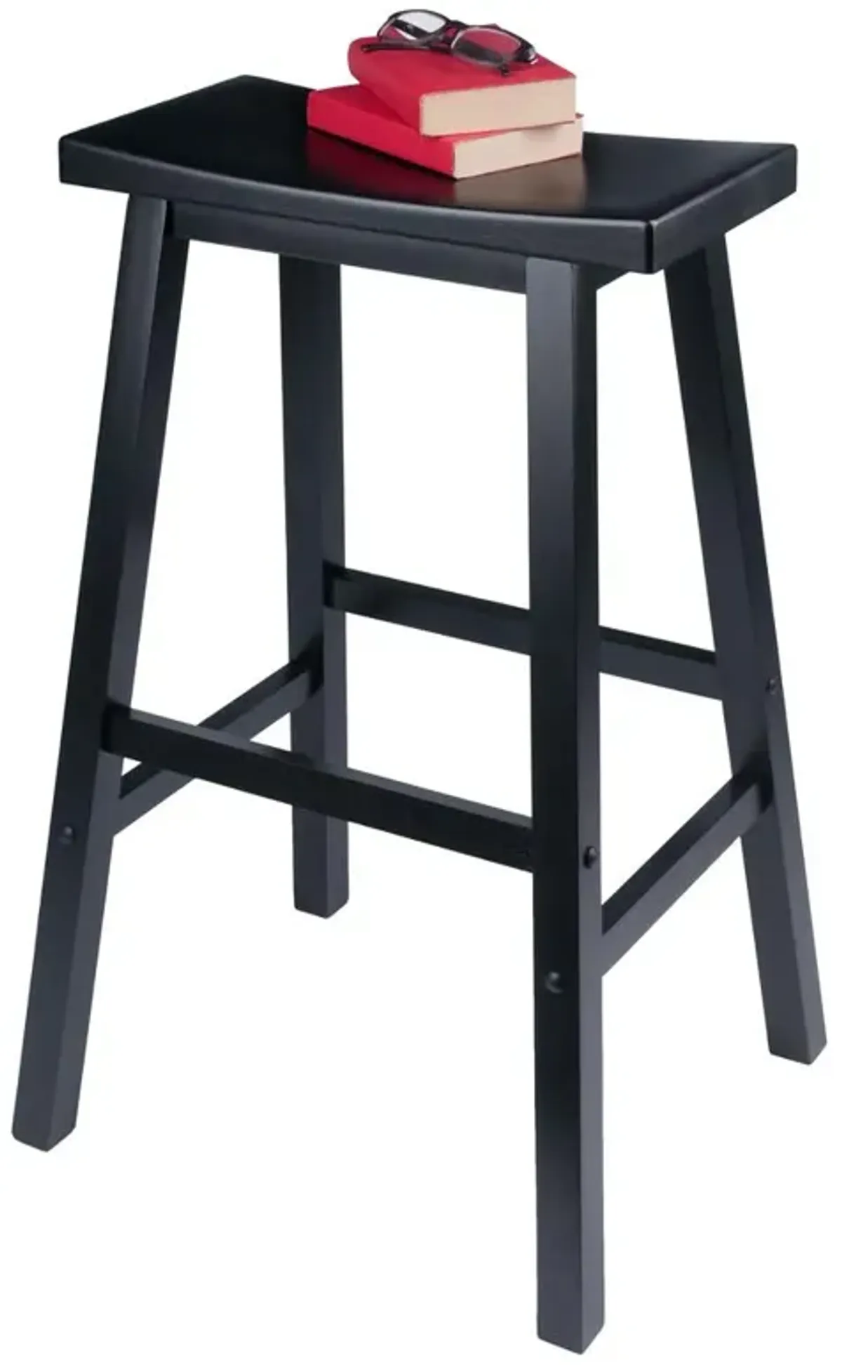 Satori 29" Saddle Seat Bar Stool Black