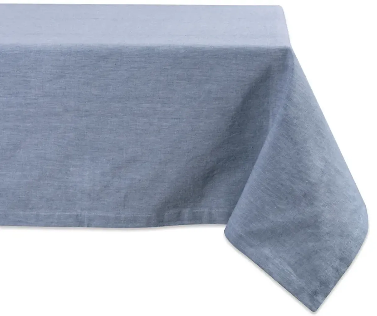 Blue Chambray Rectangular Tablecloth 60" x 104"
