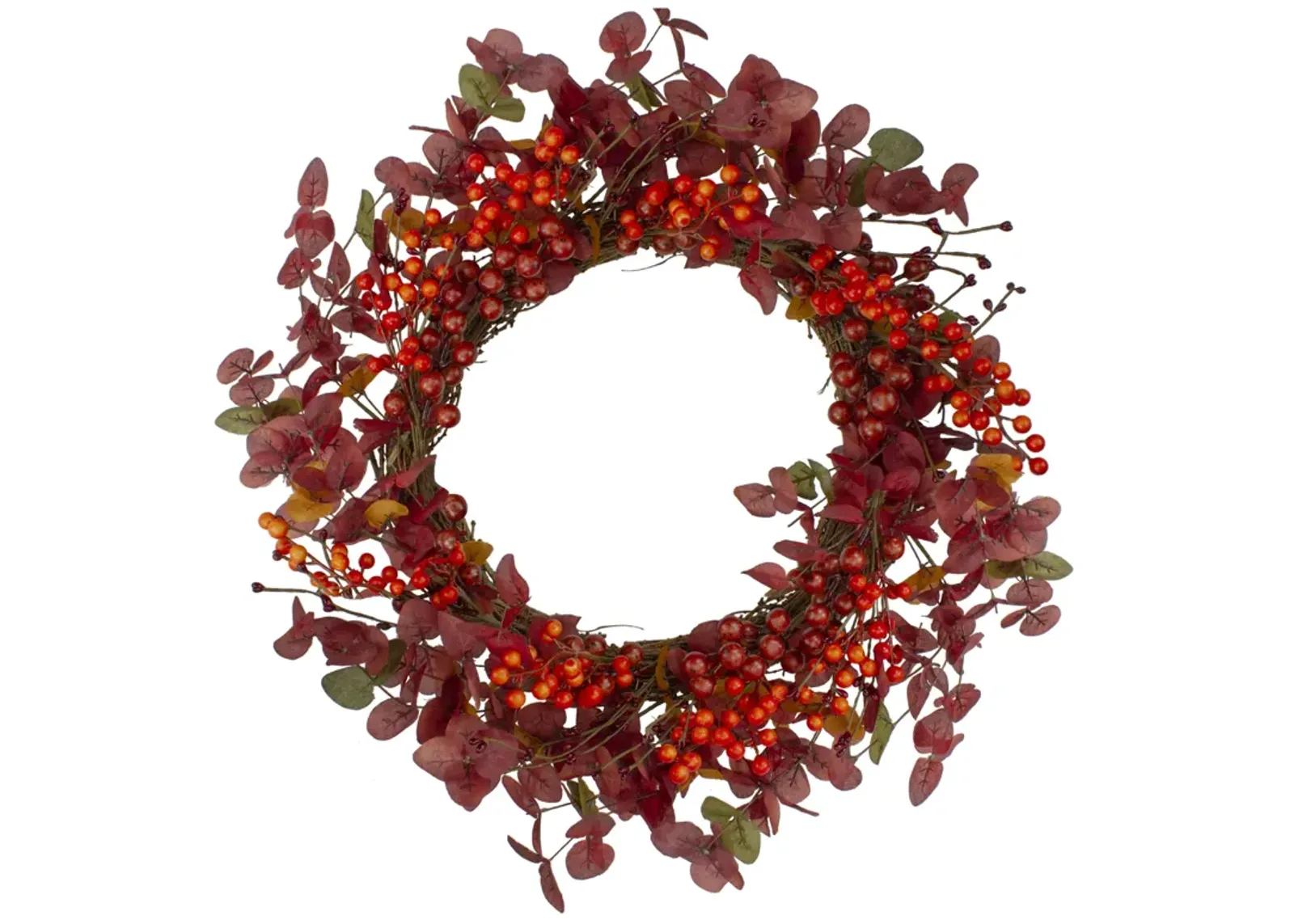 Red Berries Artificial Christmas Wreath - 24-Inch  Unlit