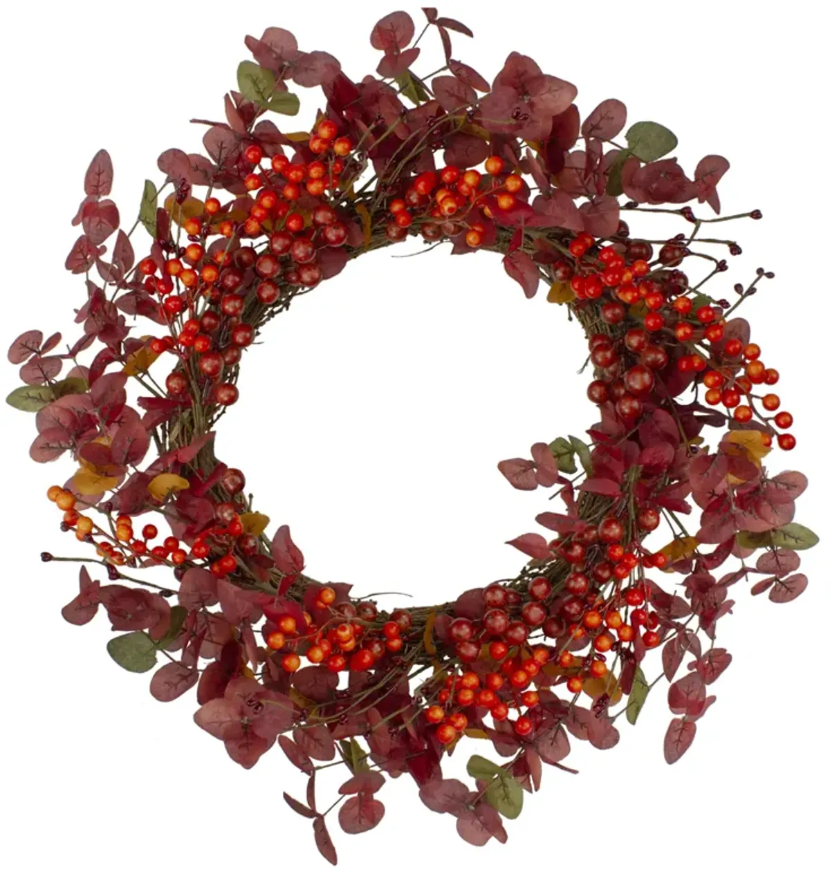 Red Berries Artificial Christmas Wreath - 24-Inch  Unlit