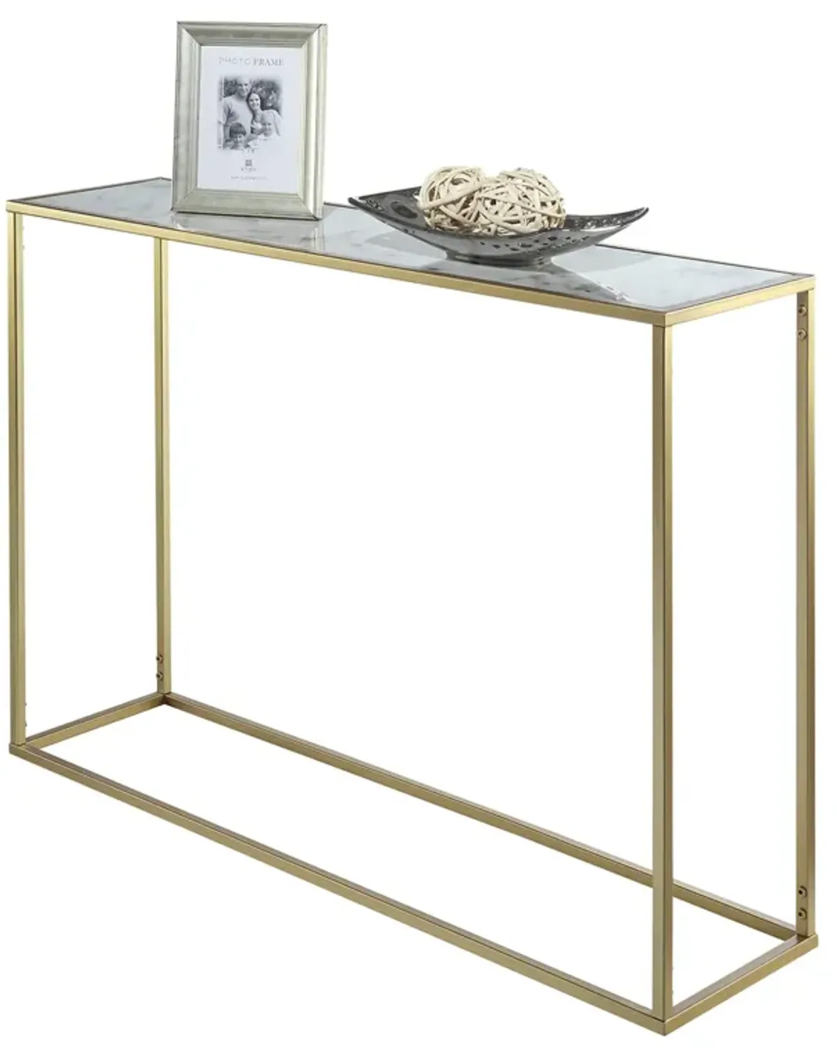 Gold Coast Faux Marble Console Table
