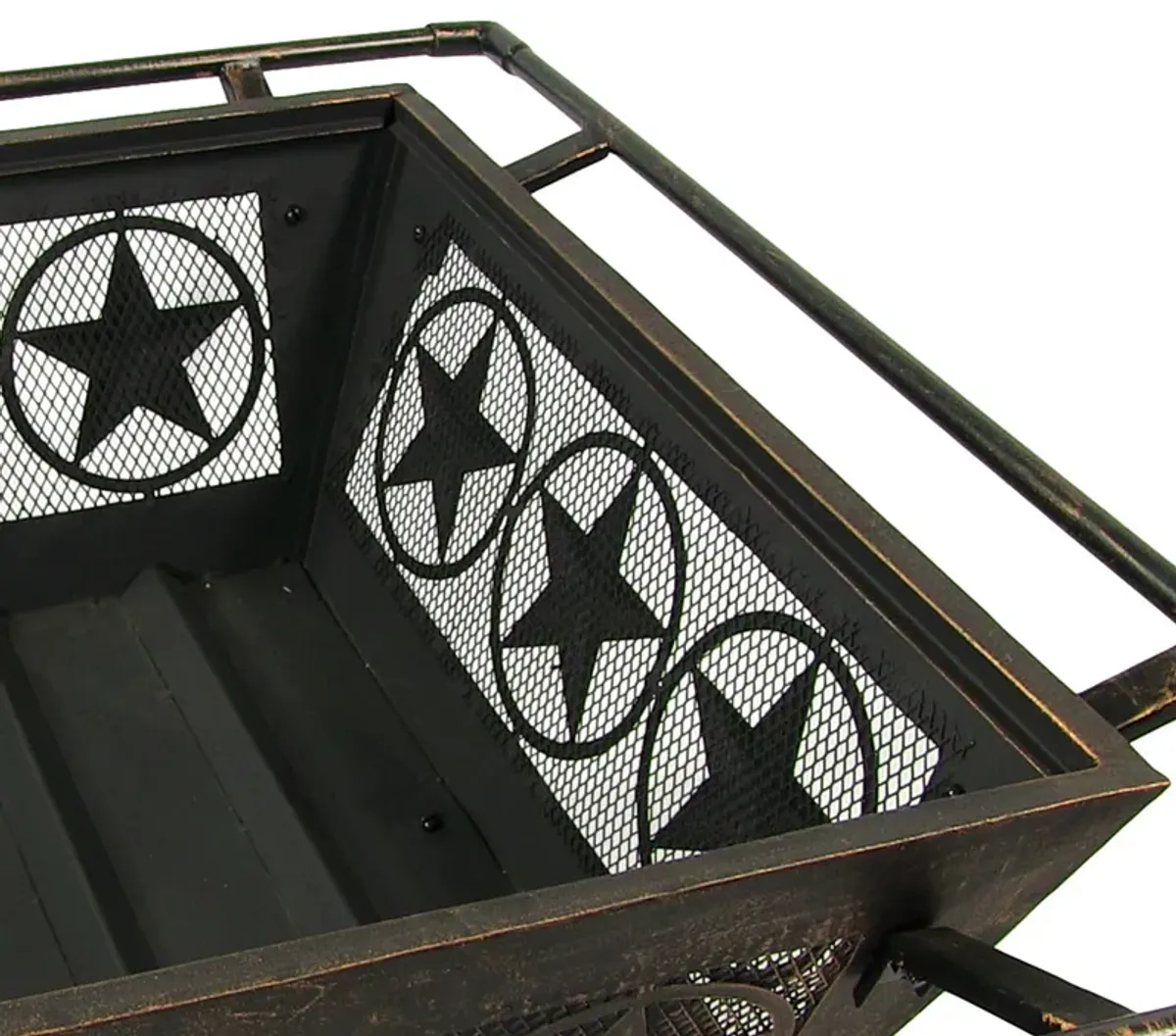 Sunnydaze 32 in Northern Galaxy Steel Fire Pit with Grate, Screen and Poker