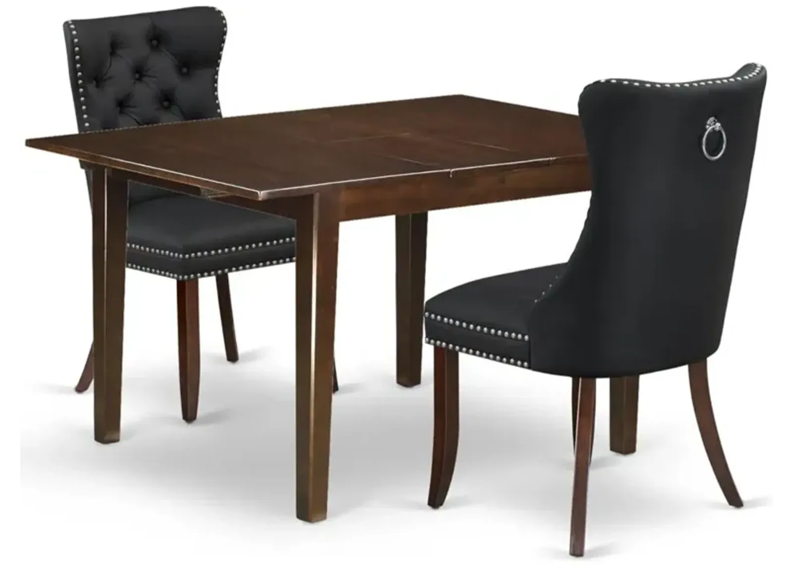 3 Piece Dining Set Consists of a Rectangle Kitchen Table with Butterfly Leaf