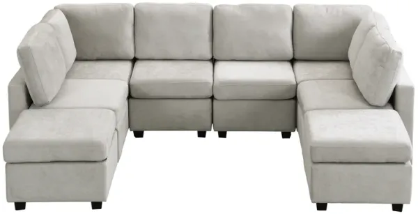 Merax  Sectional Sofa Sleeper Sofa Couch with USB Ports