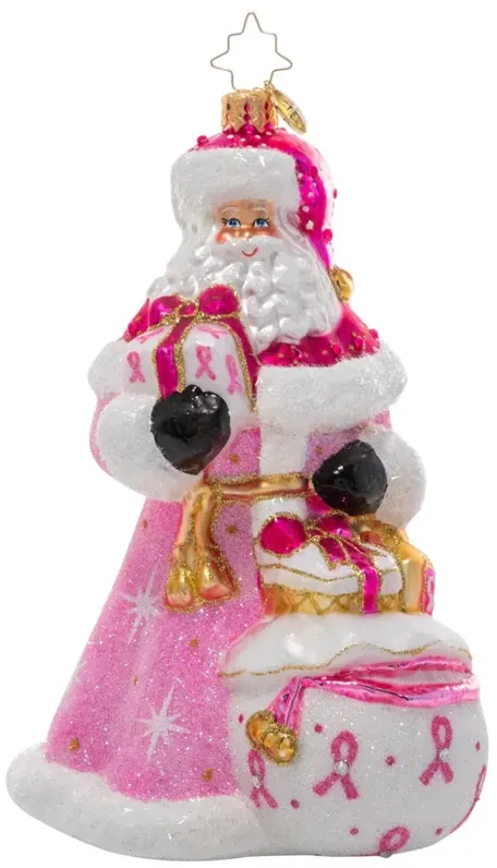 Christopher Radko Sending Strength Santa Glass Christmas Ornament 1021135