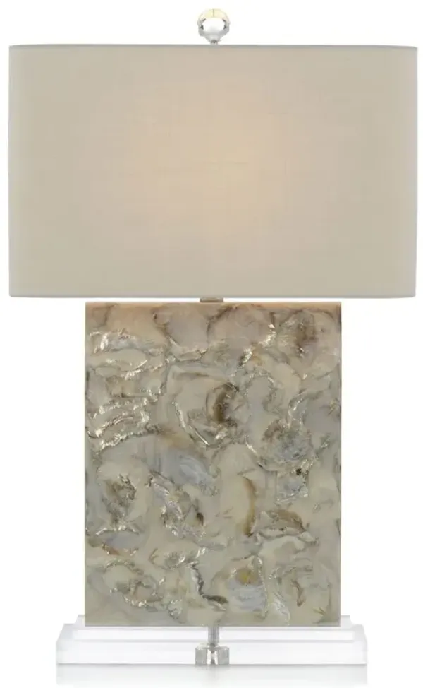 Creamy White and Sultry Grey Table Lamp