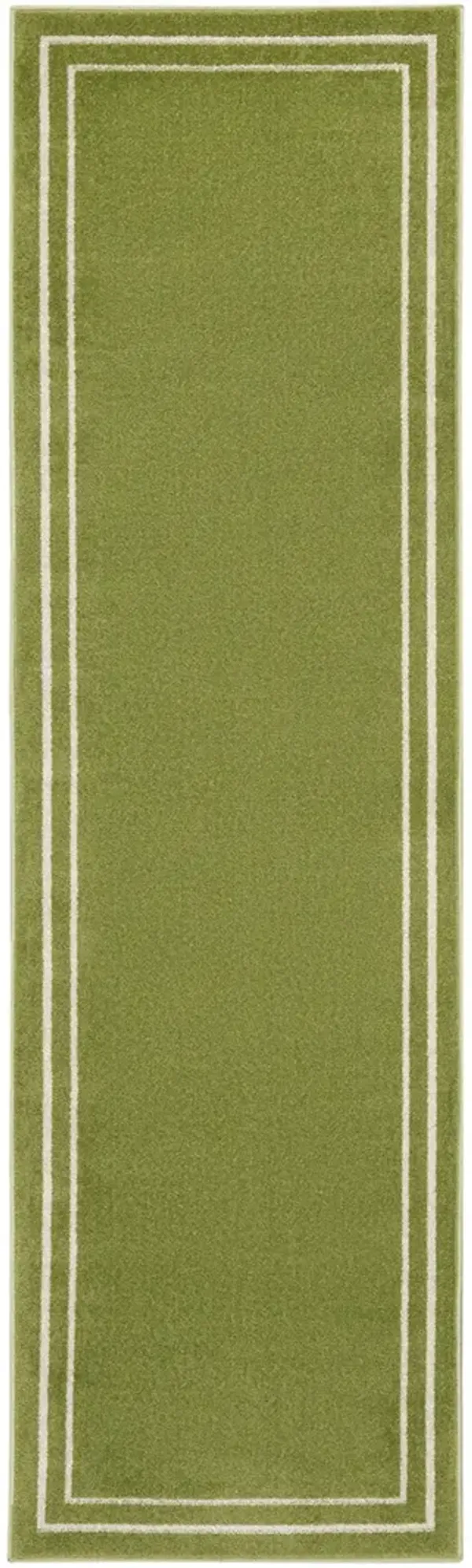 Nourison Essentials NRE02 Green/Ivory 2'2" x 7'6" Rug