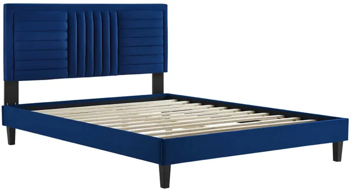 Modway - Sofia Channel Tufted Performance Velvet King Platform Bed