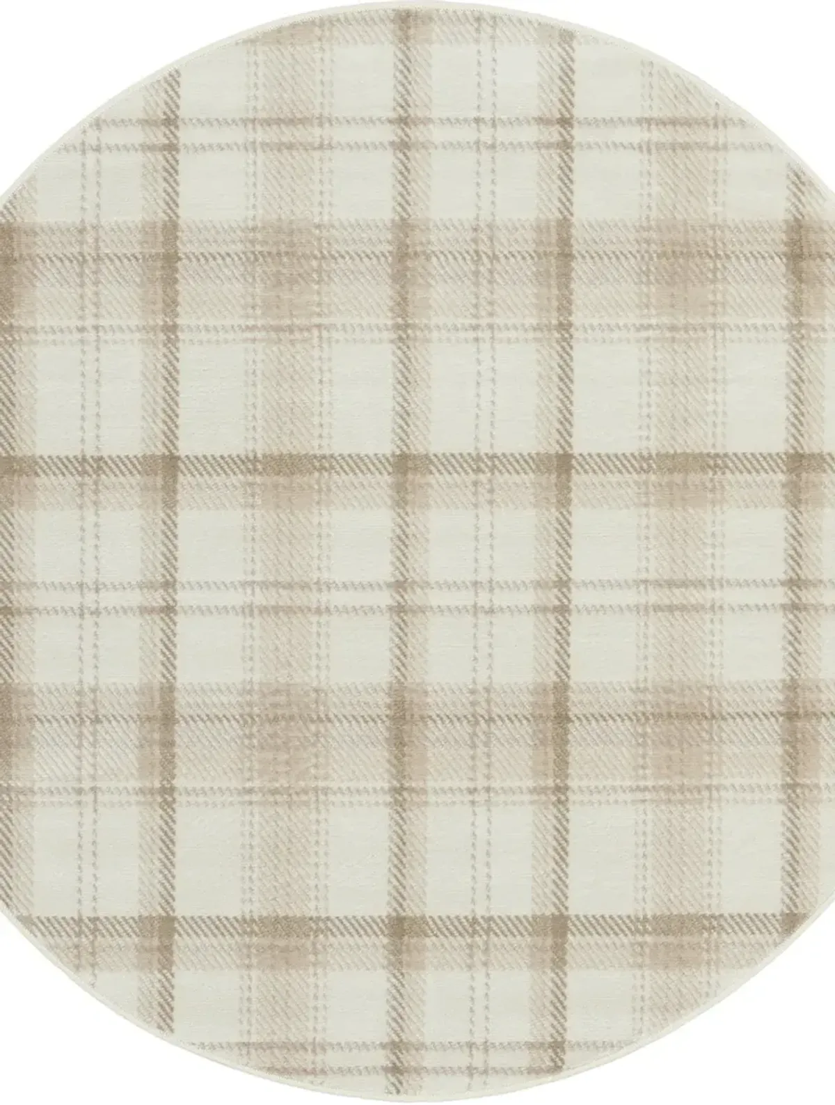 Grafix GRF03 Ivory/Beige 4' x Round Rug