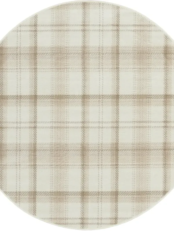 Grafix GRF03 Ivory/Beige 4' x Round Rug