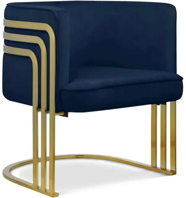 Meridian Furniture Rays Navy Velvet Accent Chair