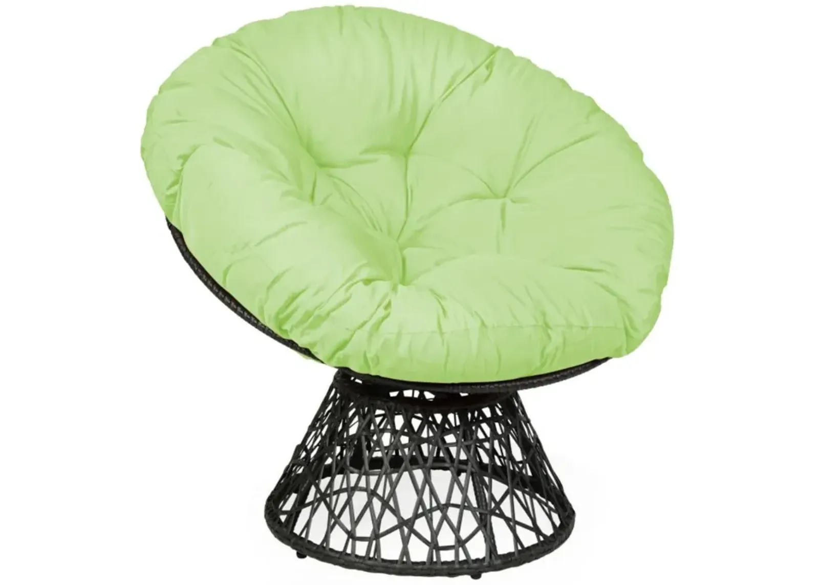 Hivvago Rattan Papasan Chair Ergonomic 360-degree Swivel Soft Cushion Garden