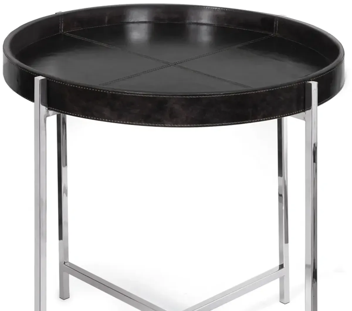 Derby Leather Tray Table