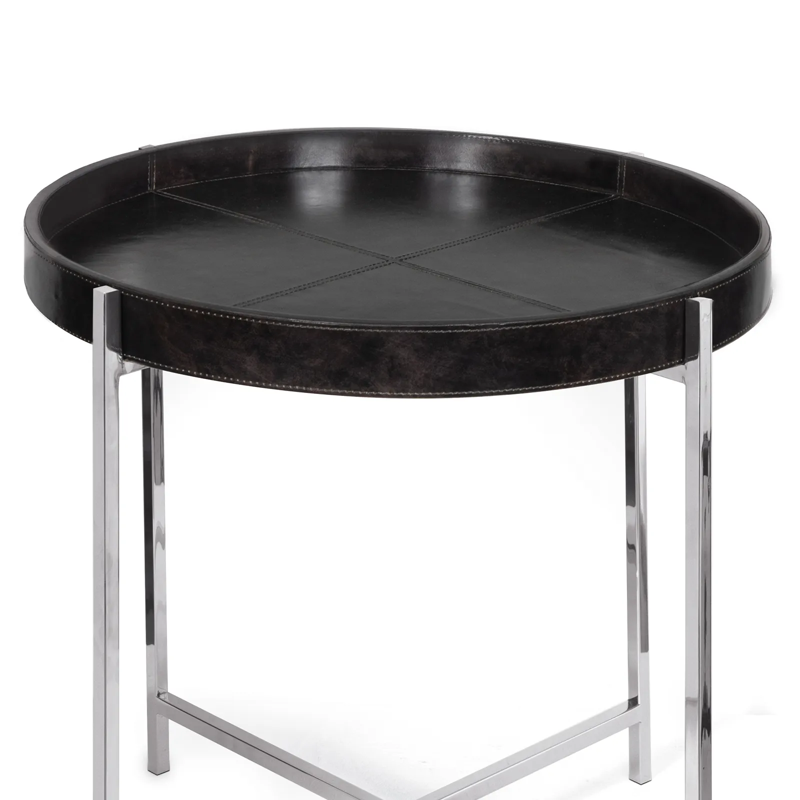 Derby Leather Tray Table